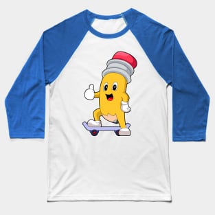 Pencil Skater Skateboard Baseball T-Shirt